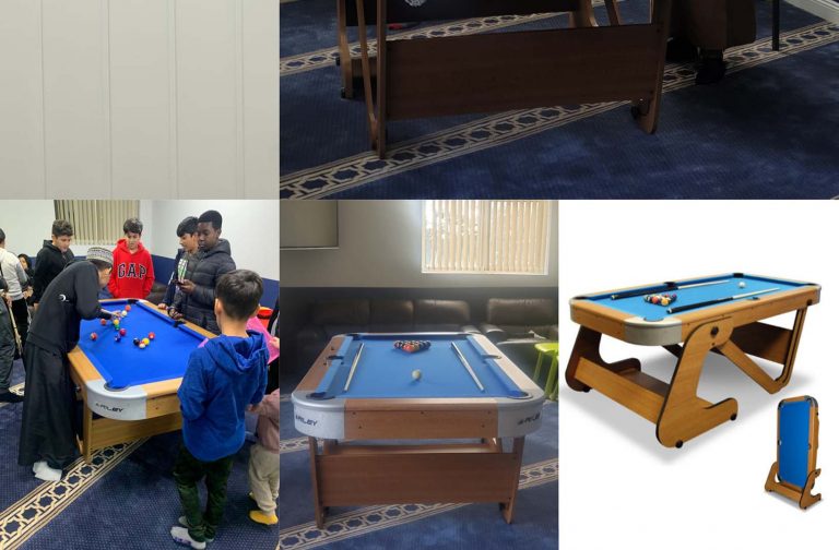 Youth Room project at Al-Hayat Centre – pool table